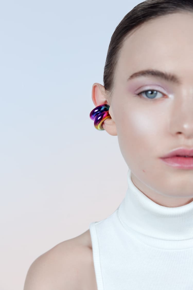 Ear cuff spesso olografico