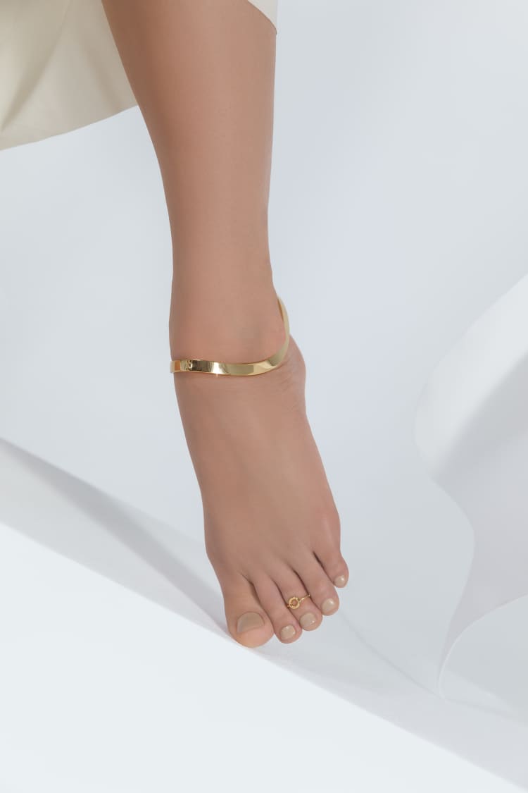 Gold Anklet Bangle - Main Image