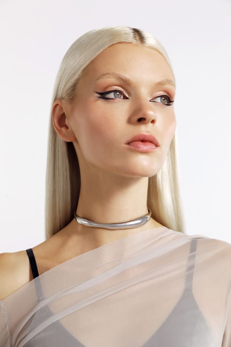 Collana girocollo in argento ritorto