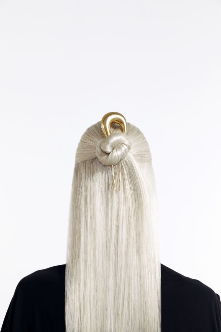 Fermaglio per capelli a goccia in oro 24K