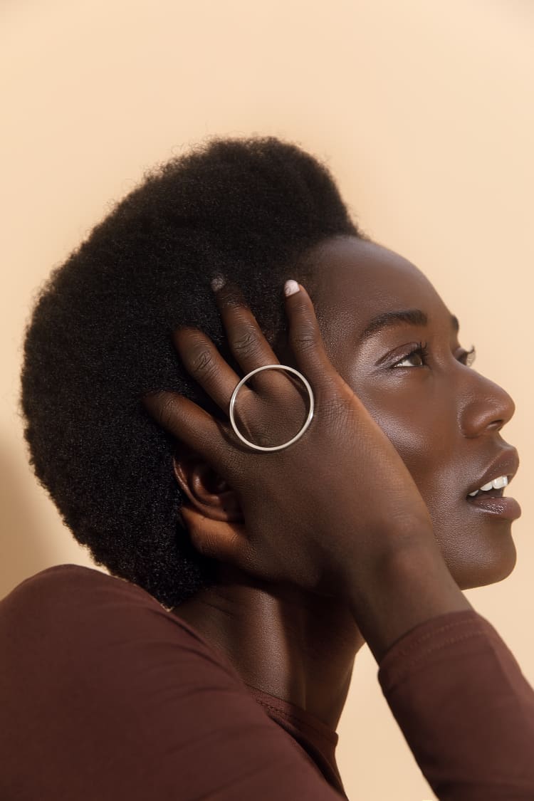 Bague ronde en argent