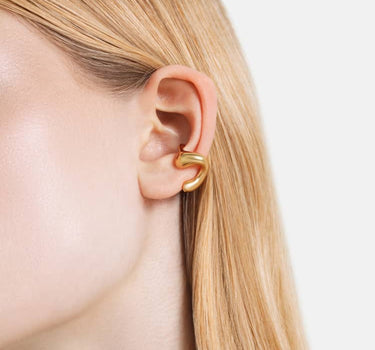 earcuff organico a forma di c in oro