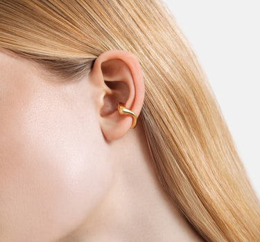 earcuff organico con cappuccio in oro