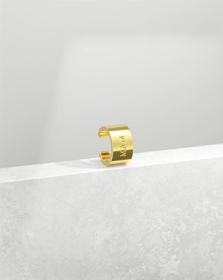 Runder Ear Cuff aus Gold