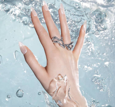 bague asymétrique en argent