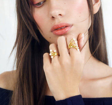 Mini Pearls Ring Set