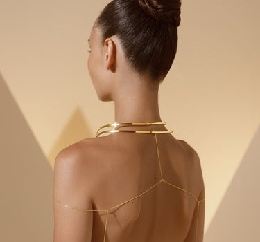 Gold Unique Body Necklace