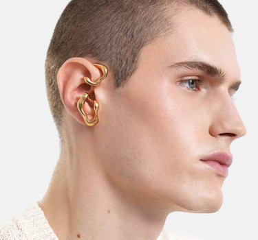 earcuff organico avvolgente in oro