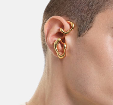 earcuff organique enveloppant en or