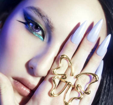 Large Gold Butterfly Ring