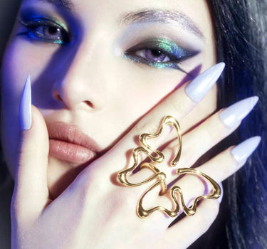 Large Gold Butterfly Ring