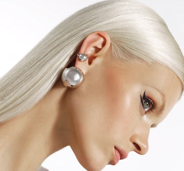 ball earring in silver