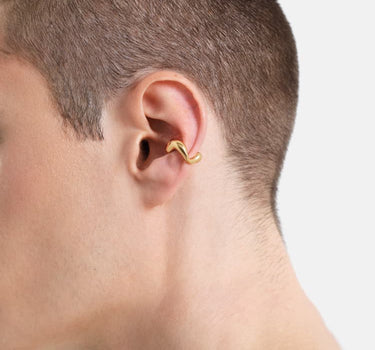 earcuff organico con cappuccio in oro