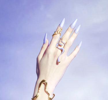 Gold Liquid Midi Ring