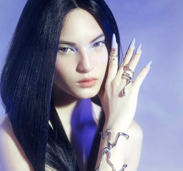 Silver Liquid Midi Ring