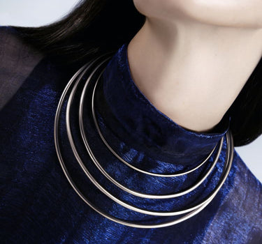 Girocollo in argento a spirale