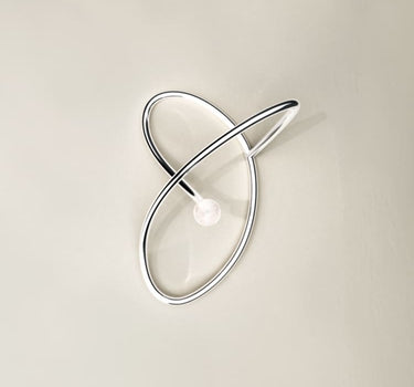 Ear cuff in argento con perla