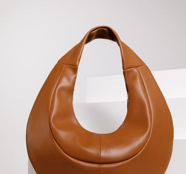 Borsa a tracolla pelle riciclata marrone