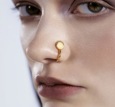 Lip cuff dorato minimal