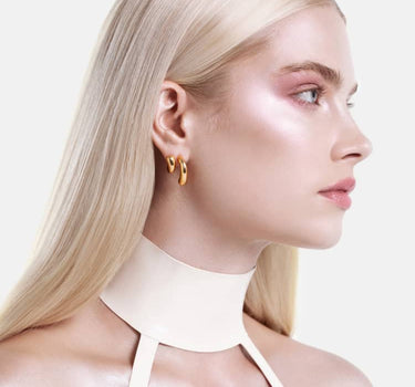 Pendientes Drop Fluid - Oro