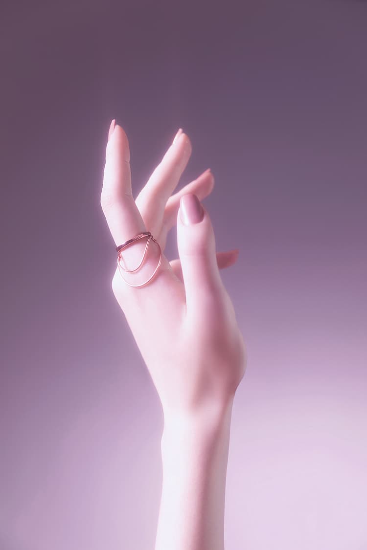 Anillo de cadena en oro rosa