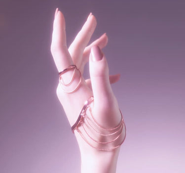 Set of Rose Gold Hand Chains