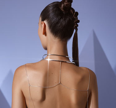 Silver Unique Body Necklace