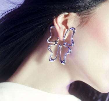 Pendiente de mariposa de plata