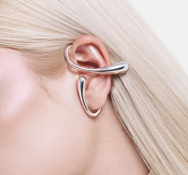 Ear Cuff Dos Drops - Plata