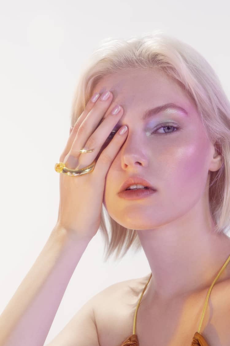 Anello in oro con quarzo