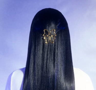 Clip para el cabello de mariposa en oro