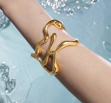 bracelet audacieux asymétrique en or