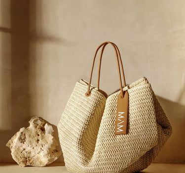 Borsa a tracolla in rafia