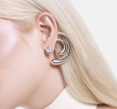 Pendientes Drop en Espiral - Plata
