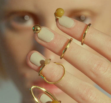 Ensemble de bagues d’ongle en or