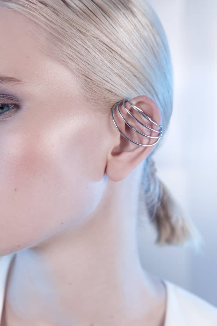 Silver Spiral Ear Cuff