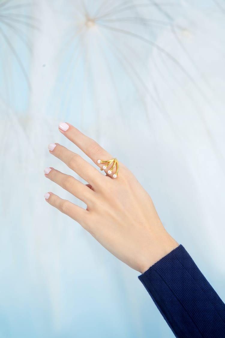 Anello Tiara di Perle