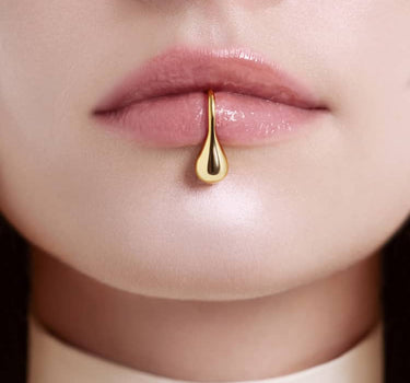 Aro Labial Falso Drop - Oro