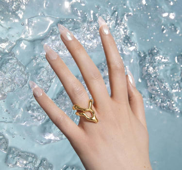 bague asymétrique en or