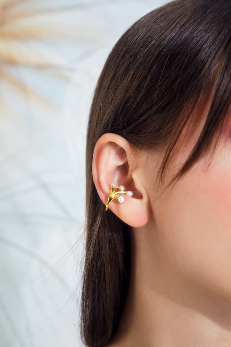 Ear cuff con mini perle