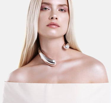Collar Drops Asimétrico - Plata
