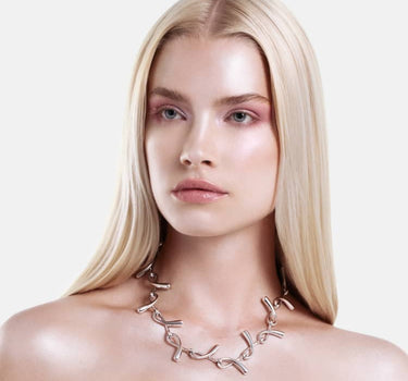 Collar de Cadena Drops - Plata