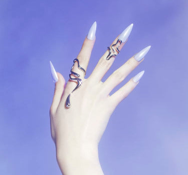 Silver Liquid Ring Set