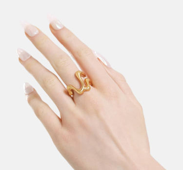 bague sculpturale en or