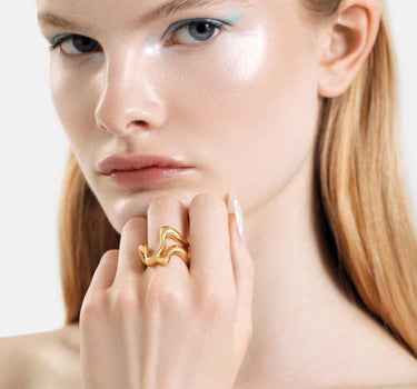 bague sculpturale en or