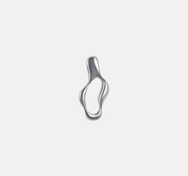 boucles d’oreilles créoles liquides en argent