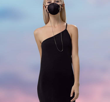 Gesichtsmaske Schwarz aus Seide