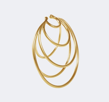 many coils hoop ear cuff in gold