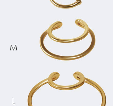 Ear cuff d’oreille croissant en or
