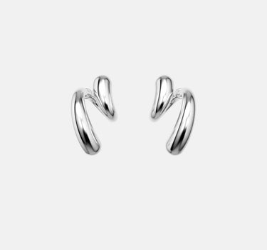 Pendientes Drop Fluid - Plata